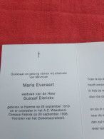 Doodsprentje Maria Everaert / Hamme 29/9/1919 - 20/9/1998 ( Gustaaf Dierickx ) - Religione & Esoterismo