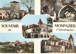 24 MONPAZIER AK#DC467 MULTI-VUES SOUVENIR ANCIENNE BASTIDE ANGLAISE XIII ET XIV EME SIECLE LA PLACE CENTRALE L EGLISE - Otros & Sin Clasificación