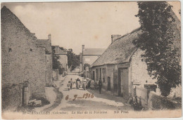 DEF : Calvados : ASNELLES : La Rue De La  Fontaine  , 1916 - Otros & Sin Clasificación