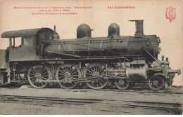 TRAIN AL#AL00485 MACHINE MIXTE DE LA CIE D ORLEANS DITE AMERICAINE SERIE DE 1771 A 1800 SYSTEME COMPOUND AMERICAIN - Eisenbahnen