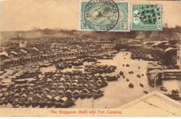 SINGAPOUR AL#AL0051 THE SINGAPORE RIVER AND FORT CANNING - Singapour