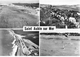 76 SAINT AUBIN SUR MER AJ#MK686 SOUVENIR MULTI VUES LA PLAGE LES FALAISES LE BOURG - Autres & Non Classés