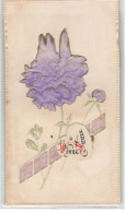 BONNE ANNEE AL#AL00558 CARTE A SYSTEME EN TISSUS - Embroidered