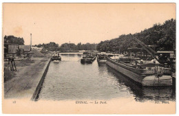 88 - CPA : ÉPINAL - LE PORT - BELLE VUE SUR PÉNICHES - VOSGES - Péniches