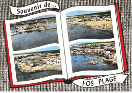 13 FOS SUR MER AM#DC555 MULTI-VUES AERIENNES DE FOS PLAGE LE PORT ST GERVAIS LA CASINO LE CAMPING - Autres & Non Classés