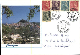 1991  Lettre CAD De FORCALQUIER  Timbres Série MERCURE 70c + 40c + 50c + 70c + 0,2 C - Storia Postale