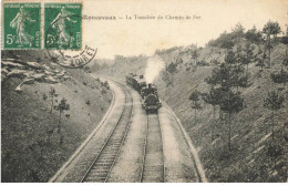 45 RONCEVAUX AN#MK0355 LA TRANCHEE DU CHEMIN DE FER LOCOMOTIVE TRAIN - Otros & Sin Clasificación