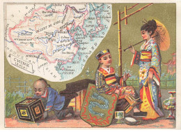 CHROMOS AO#AL000128 CARTE DE LA CHINE AVEC DES MARCHANDS CHINOIS - Autres & Non Classés