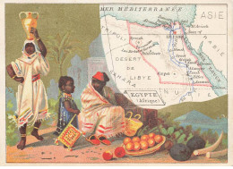 CHROMOS AO#AL000124 CARTE DE L EGYPTE AVEC MARCHANDS - Autres & Non Classés