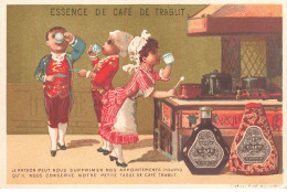 CHROMOS AO#AL000212 L ESSENCE DE CAFE TRABLIT PARIS DOMESTIQUES PRENNANT UN CAFE DANS LA CUISINE - Thee & Koffie