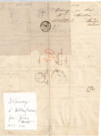 LETTRE SUISSE 1853 #FAC1178 EPERNAY A WOHLER AARAU PAR ZURICH - 1843-1852 Kantonalmarken Und Bundesmarken
