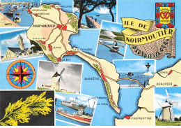 85 ILE DE NOIRMOUTIER AN#MK0007 SOUVENIR MULTI VUES PLAN - Noirmoutier