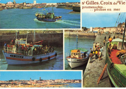 85 SAINT GILLES CROIX DE VIE AN#MK0010 SOUVENIR MULTI VUES BATEAUX DE PECHE - Saint Gilles Croix De Vie