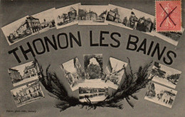 N°1831 W -cpa Thonon Les Bains- Multivues- - Thonon-les-Bains