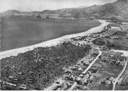 66 ARGELES SUR MER AM#DC832 VUE AERIENNE DE LA PLAGE LE RACOU ET LES MONTAGNES VERS LA FRONTIERE ESPAGNOLE - Argeles Sur Mer