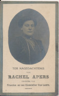 RACHEL APERS      KALKEN 1893      LOCHRISTI 1917 - Esquela