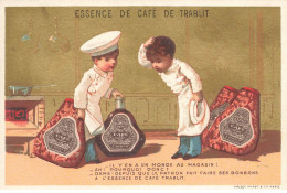 CHROMOS AO#AL000222 L ESSENCE DE CAFE TRABLIT PARIS CONFISEURS PREPARANT DES BONBONS AU CAFE - Thé & Café