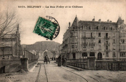 N°1832 W -cpa Belfort -la Rue Fréry Et Le Château- - Belfort - Ville