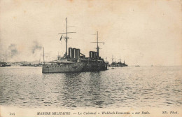 TRANSPORTS AO#AL000584 BATEAUX CUIRASSE WALDECK ROUSSEAU SUR LE RADE MARINE MILITAIRE TUNISIE - Krieg