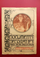 Mucha Grafica Cromolitografica Copertina Cartella Documents Decoratifs Originale - Estampes & Gravures