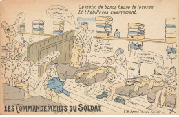 MILITARIA  AO#AL000898 LES COMMANDEMENTS DU SOLDAT LE MATIN DE BONNE HEURE  HUMOUR E R PARIS - Humour