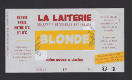 Etiquette De Bière Blonde  -    Brasserie La Laiterie à Moiry (08) - Cerveza
