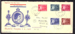 South West Africa SWA 274 T/m 278 FDC Adress Coronation Elizabeth II (1953) - Südwestafrika (1923-1990)