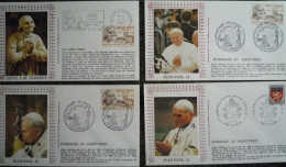 2418 Le Curé D'Ars Et Visite Du Pape Jean-Paul II 4 Souvenirs - 1980-1989