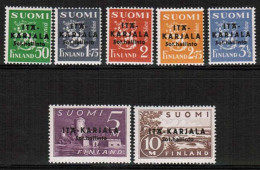 1941 Finland, Itä-Karjala (East Carelia) 1 - 7 **. - Local Post Stamps