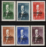 1941 Finland, Itä-Karjala (East Carelia) 16 - 21 **. - Local Post Stamps