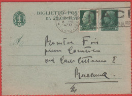 ITALIA - Storia Postale Regno - 1942 - 25c Imperiale + 25c - Biglietto Intero Postale - Viaggiata Da Alessandria Per Rav - Entero Postal