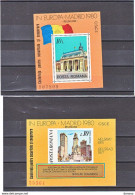 ROUMANIE 1980 CONFERENCE DE MADRID Yvert BF 146-146a, Michel Bl 174-175 NEUF** MNH Cote Yv 34,50 Euros - Blocchi & Foglietti