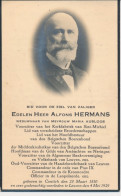ALFONS HERMANS  KONTICH 1850  LEUVEN 1929 - Obituary Notices