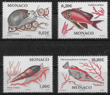 MONACO - ANNEE 2002 - FAUNE AQUATIQUE - N° 2327 A  2330 - NEUF** MNH - Nuovi