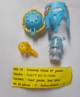 Kinder - Vaisseau Bleu Et Jaune Avec Extraterrestre - K03 14 - Sans BPZ - Inzetting