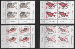 MONACO - ANNEE 2002 - FAUNE AQUATIQUE - COIN DATE - N° 2327 A  2330 - NEUF** MNH - Nuevos