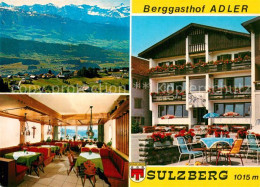 73587314 Sulzberg Vorarlberg Panorama Berggasthof Adler Gastraum Sulzberg Vorarl - Sonstige & Ohne Zuordnung