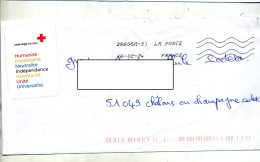 Lettre Flamme Chiffree Bon Affranchie Non Taxée Vignette Croix Rouge - Mechanische Stempels (reclame)