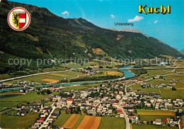 73587222 Kuchl Fliegeraufnahme Mit Untersberg Kuchl - Other & Unclassified