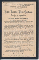 NOTARIS HENRI ONGHENA        GENT 1842     LOCHRISTI 1890 - Obituary Notices