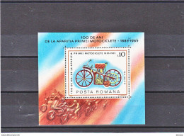 ROUMANIE 1985 MOTOS Yvert BF 174 NEUF** MNH Cote 6 Euros - Blokken & Velletjes