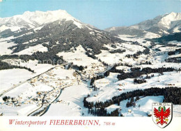 73587144 Fieberbrunn Tirol Fliegeraufnahme Mit OT Rosenegg Schloss Und Bahnhof F - Altri & Non Classificati