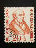 DEUTSCHLAND MI-NR. 224 GESTEMPELT(USED) WOHLFAHRT 1955 DR. SAMUEL HAHNEMANN HOMÖOPATHIE - Oblitérés