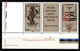 DDR W Zd 529 DV L Postfrisch Viererblock #IV590 - Zusammendrucke