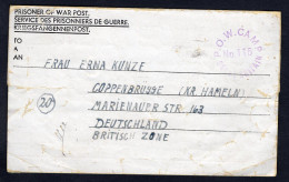GB 1946 German POW Camp No115 Cover To Coppenbrügge Kreis Hammeln (p1574) - Cartas & Documentos