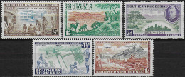 1953 Southern Rhodesia Cecil Rhodes 5v. MNH SG N. 71/75 - Andere & Zonder Classificatie