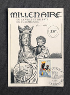 Maxicard , Millenaire Luxembourg , 1963 , Luxemburg , Sonderstempel Melusina - Cartoline Maximum