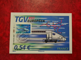 CARTE  MAXIMUM   2007 TGV EST EUROPEEN STRASBOURG CONSEIL DE L'EUROPE - Other & Unclassified