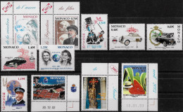MONACO - ANNEE 2002 ET 2003 - 11 VALEURS ENTRE N° 2360 ET 2390 - NEUF** MNH - Unused Stamps