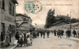 Givors Sortie Des Usines Fiyes-Lille Usine Factory Fabbrica Rhône 69700 N°25 Cpa Voyagée En 1907 En B.Etat - Givors